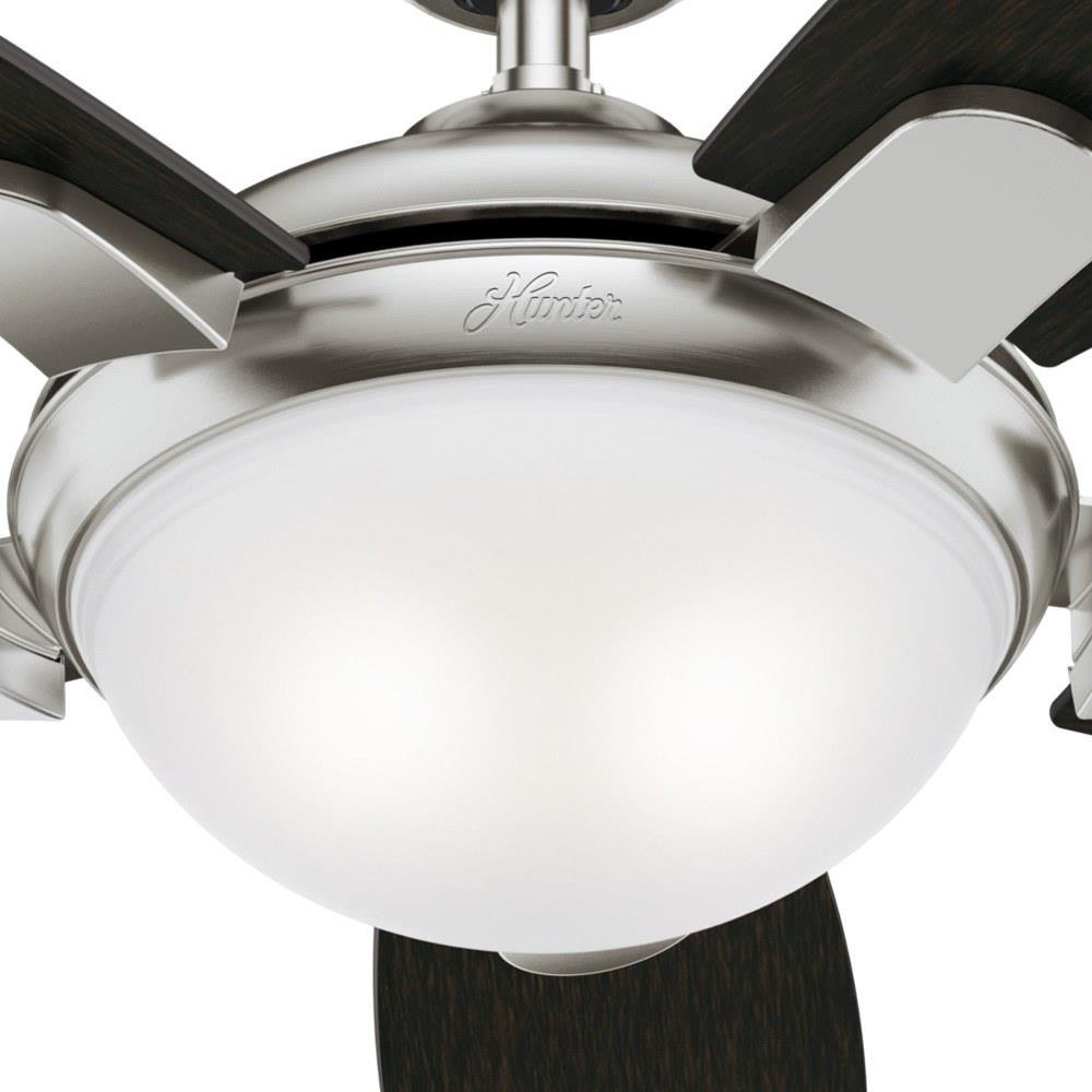 Hunter 54in Contemporary sale Ceiling Fan with Remote Control in Brushed Nickel