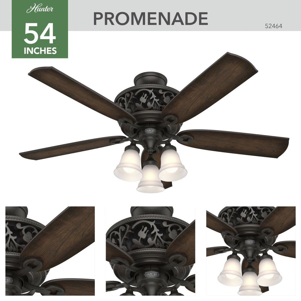 mee☆*° Hunter 59546 Promenade 3 LED Light 54 Inch Ceiling Fans In