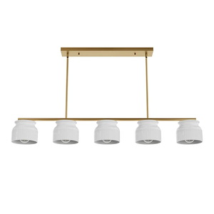 Harlowe - 5 Light Large Linear Chandelier-7 Inches Tall and 7 Inches Wide - 1345680