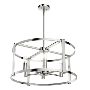 Astwood 6-Light Drum Chandelier in Caged Style-26 Inches Wide by 21 Inches High - 911958