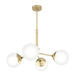 Hepburn 4-Light Sputnik Chandelier in Casual Style-30 Inches Wide by 26.8 Inches High