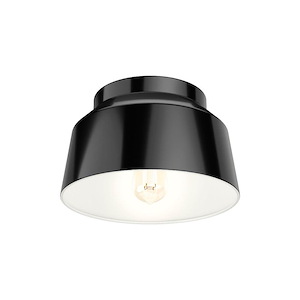 Cranbrook 1-Light Cylinder Flush Mount in Casual Style-11.5 Inches Wide by 6.8 Inches High - 911966