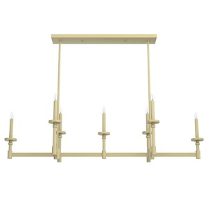 Briargrove 7-Light Linear Chandelier in Formal Style-51.25 Inches Wide by 20.5 Inches High - 1058594