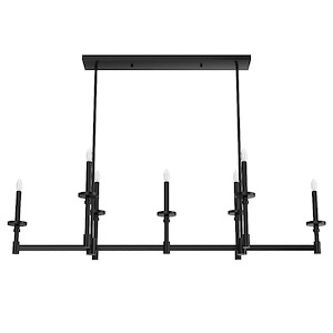 Briargrove 7-Light Linear Chandelier in Formal Style-51.25 Inches Wide by 20.5 Inches High