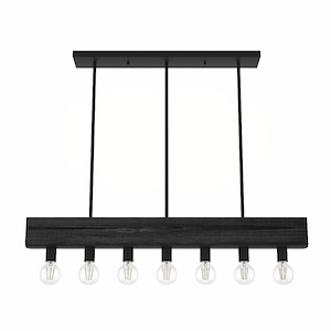 Donelson 7-Light Linear Chandelier in Transitional Style-4.5 Inches Wide by 6.5 Inches High