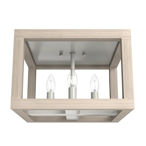 Squire Manor 4-Light Flush Mount in Modern Style-12 Inches Wide by 8.75 Inches High - 1047293