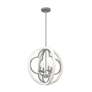 Gablecrest 4-Light Pendant In Transitional Style-19.25 Inches Tall and 19 Inches Wide