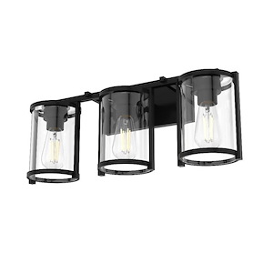 Astwood 3-Light Bath Vanity In Caged Style-10.25 Inches Tall and 7.25 Inches Wide