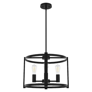 Astwood 4-Light Chandelier In Caged Style-13 Inches Tall and 18 Inches Wide - 1047291