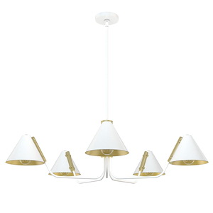 Grove Isle 5-Light Chandelier in Formal Style-40.75 Inches Wide by 12 Inches High - 1052494