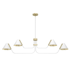 Grove Isle 4-Light Chandelier in Formal Style-38.5 Inches Wide by 13.5 Inches High