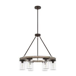 Devon Park 6-Light Chandelier in Casual Style-26.5 Inches Wide by 26.5 Inches High - 1052489