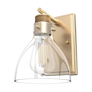Van Nuys 1-Light Wall Sconce In Transitional Style-9 Inches Tall and 7.5 Inches Wide - 1086992