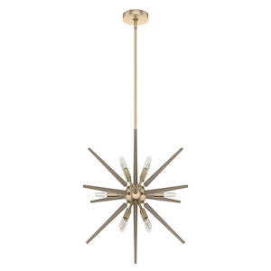 Jupiter Star - 12 Light Pendant In Mid-Century Modern Style-24 Inches Tall and 24 Inches Wide - 1270413