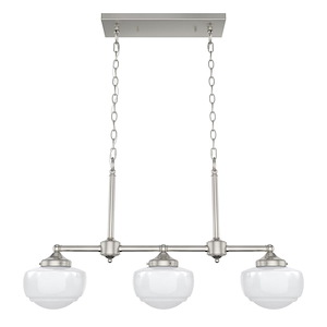 Saddle Creek - 3 Light Linear Chandelier In Transitional Style-18.5 Inches Tall and 33 Inches Wide - 1266006