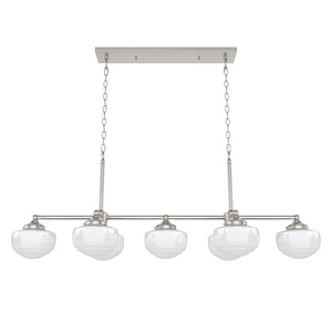 Saddle Creek - 7 Light Linear Chandelier In Transitional Style-19 Inches Tall and 52 Inches Wide - 1266007