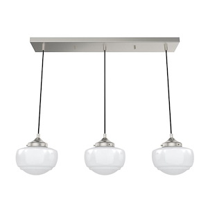 Saddle Creek - 3 Light Linear Cluster Pendant In Transitional Style-7.25 Inches Tall and 31.5 Inches Wide - 1266009