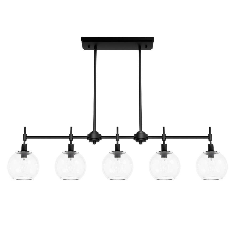 Hunter Xidane 5-Light Matte Black Mid-century Chandelier