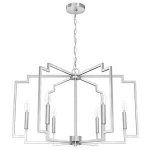 Zoanne - 6 Light Chandelier In Modern Style-19.5 Inches Tall and 30.25 Inches Wide - 1270471