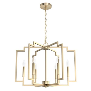 Zoanne - 6 Light Chandelier In Modern Style-16.5 Inches Tall and 24 Inches Wide - 1270501