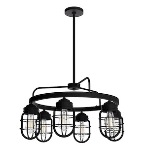 Starklake - 6 Light Chandelier In Caged Style-14.75 Inches Tall and 26.75 Inches Wide - 1112901