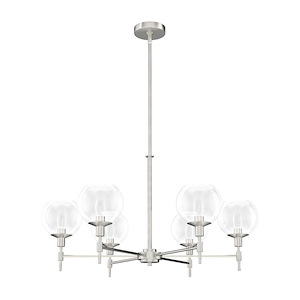 Xidane - 6 Light Chandelier In Mid Century Style-17.5 Inches Tall and 32 Inches Wide - 1266022