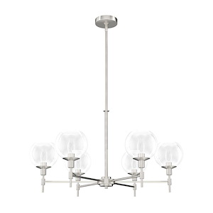 Xidane - 6 Light Chandelier In Mid Century Style-17.5 Inches Tall and 32 Inches Wide - 1266022