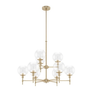 Xidane - 9 Light 2-Tier Chandelier In Mid-Century Modern Style-25 Inches Tall and 32 Inches Wide - 1270122
