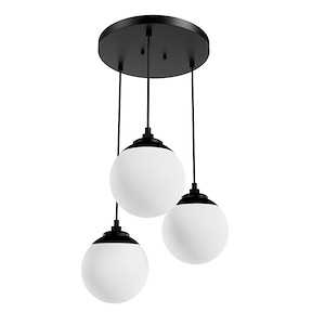Hepburn - 3 Light Cluster Pendant In Mid-Century Modern Style-8.5 Inches Tall and 12.75 Inches Wide - 1286777