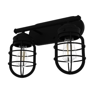 Starklake - 2 Light Bath Vanity In Caged Style-11.5 Inches Tall and 7 Inches Wide - 1112898