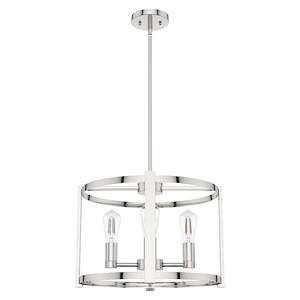 Astwood 4-Light Chandelier In Caged Style-13 Inches Tall and 18 Inches Wide - 1047291