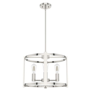 Astwood 4-Light Chandelier In Caged Style-13 Inches Tall and 18 Inches Wide - 1047291