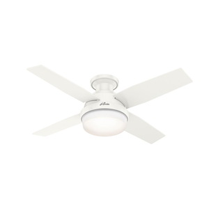 Dempsey 44 Inch Low Profile Ceiling Fan with LED Light Kit and Handheld Remote - 992234