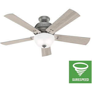 Highdale 52 Inch Ceiling Fan with LED Light Kit and Handheld Remote