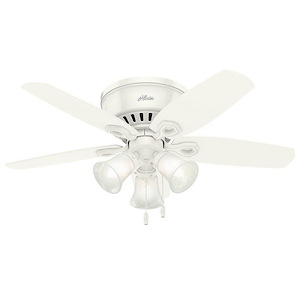 Builder 42 Inch Low Profile Ceiling Fan with LED Light Kit and Pull Chain