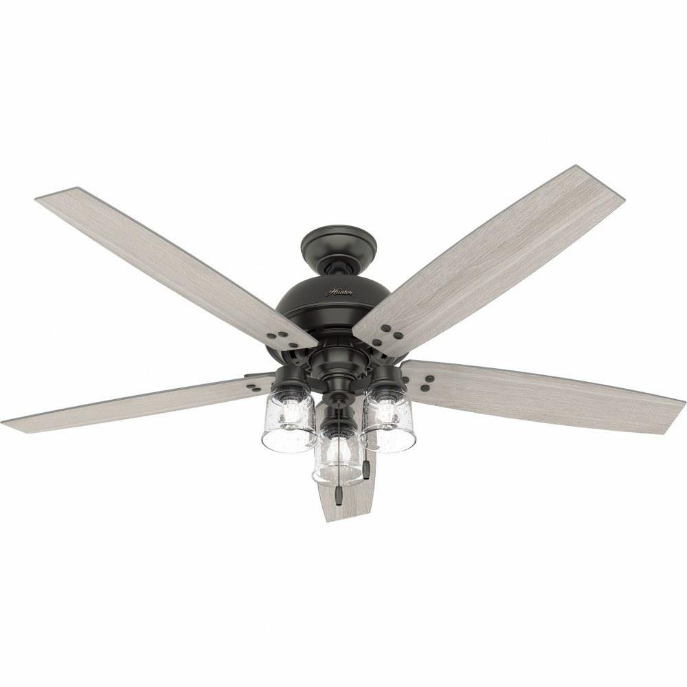 Hunter Fans 51200 Churchwell Ceiling Fan With Led Light Kit And Pull Chain In Transitional Style 60 Inches Wide By 19 43 High