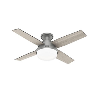 Dempsey - 4 Blade Ceiling Fan with Light Kit and Handheld Remote In Modern Style-11.03 Inches Tall and 44 Inches Wide - 1262988