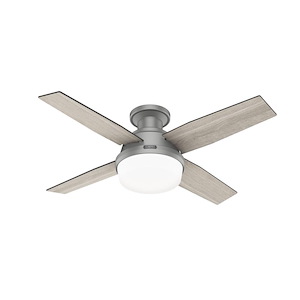 Dempsey - 4 Blade Ceiling Fan with Light Kit and Handheld Remote In Modern Style-11.03 Inches Tall and 44 Inches Wide - 1262988