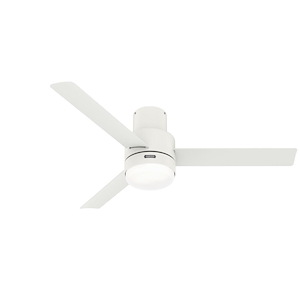 Gilmour 52-Inch Low Profile Damp Rated Ceiling Fan With Led Light Kit And Handheld Remote - 1105959