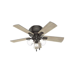 Crestfield 42 Inch Low Profile Ceiling Fan with LED Light Kit and Pull Chain
