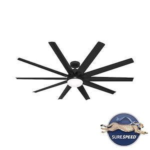 Overton - 10 Blade Ceiling Fan with Light Kit In Modern Style-15.82 Inches Tall and 72 Inches Wide