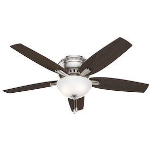 Newsome 52 Inch Low Profile Ceiling Fan with LED Light Kit and Pull Chain