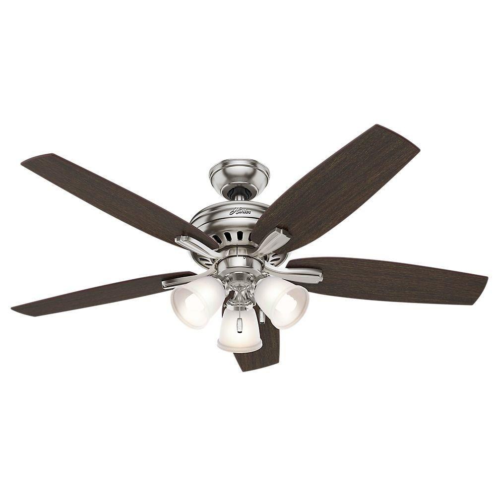 Hunter Fans 53318 Newsome 52 Inch Ceiling Fan With Led Light Kit And Pull Chain