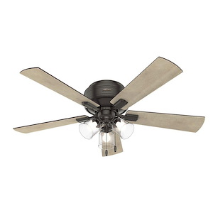 Crestfield 52 Inch Low Profile Ceiling Fan with LED Light Kit and Pull Chain - 729651