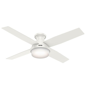 Dempsey 52 Inch Low Profile Ceiling Fan with LED Light Kit and Handheld Remote - 675478