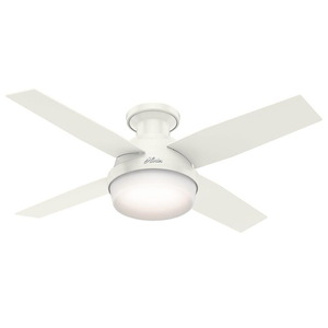 Dempsey 44 Inch Low Profile Ceiling Fan with LED Light Kit and Handheld Remote - 516767