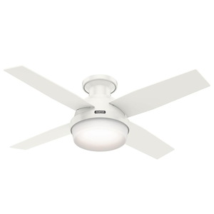 Dempsey 44 Inch Low Profile Ceiling Fan with LED Light Kit and Handheld Remote - 516767