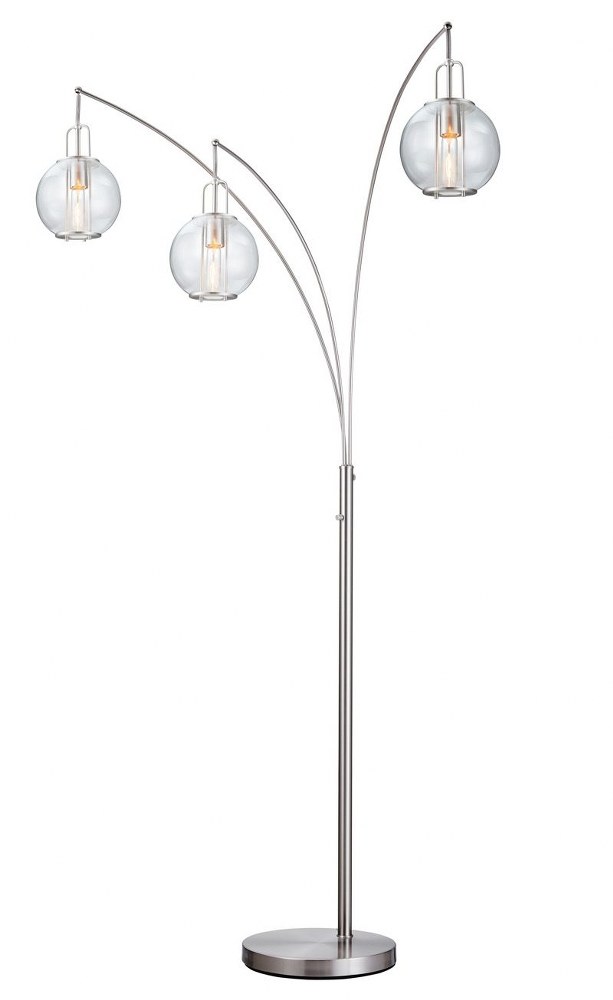 Single Source Selsections Kaira 3 Light Arch Floor Lamp 89 x 62 Inches by Lite Source - LS-83502 ...
