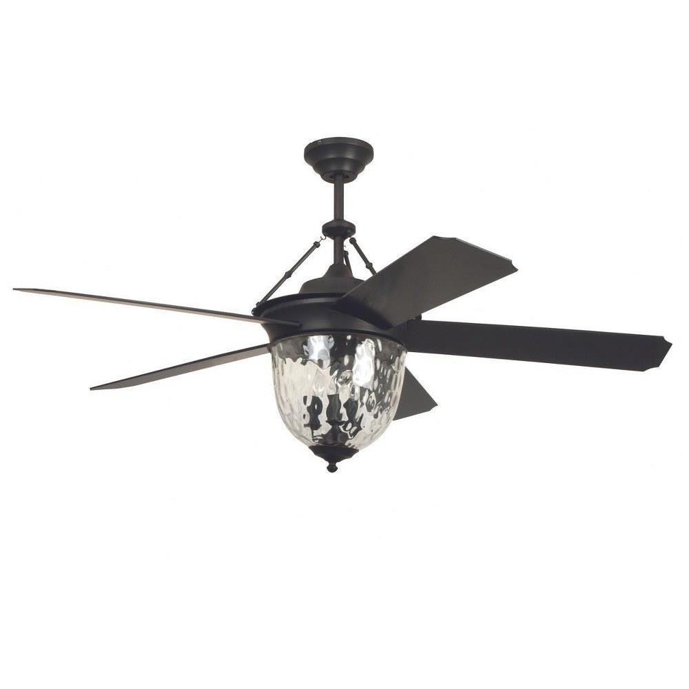 Used Litex KM52ABZ5LR Knightsbridge – 5 Blade Ceiling Fan with Light Kit-26.5