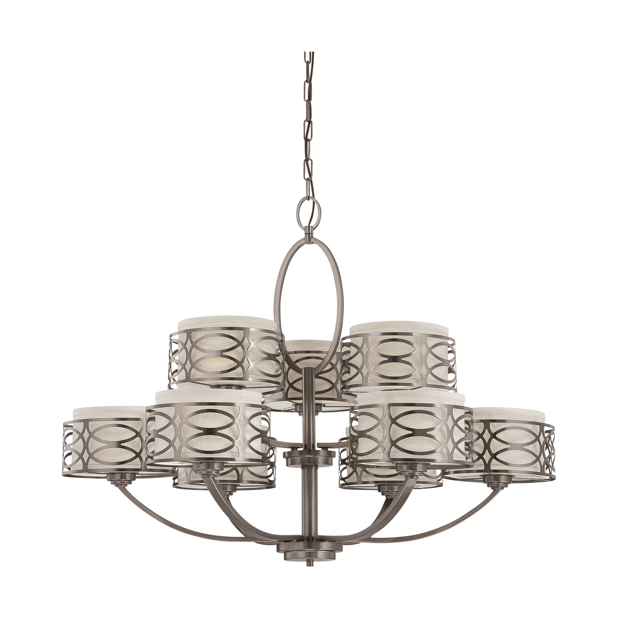 Used Nuvo Lighting 60/4730 Harlow-Nine Light Chandelier -38 Inches Wide by 29.25